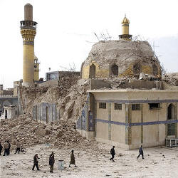 Destroyed mosque in Samarra