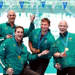 The Australian Men's 4x100m freestyle team